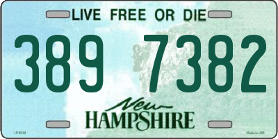 NH license plate 3897382