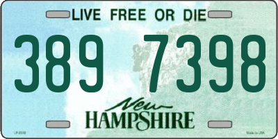 NH license plate 3897398