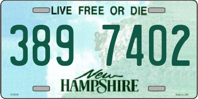 NH license plate 3897402