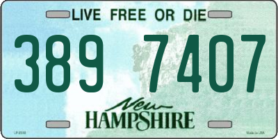 NH license plate 3897407