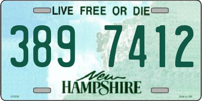 NH license plate 3897412