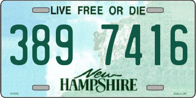NH license plate 3897416