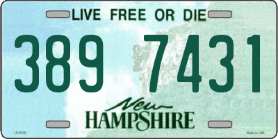 NH license plate 3897431