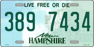 NH license plate 3897434