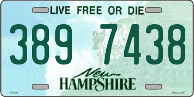 NH license plate 3897438