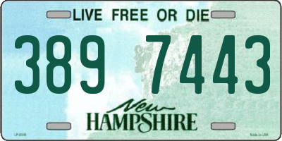NH license plate 3897443