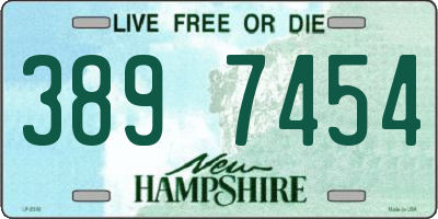 NH license plate 3897454