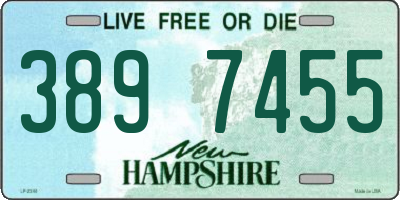 NH license plate 3897455