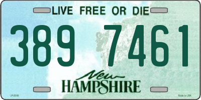 NH license plate 3897461