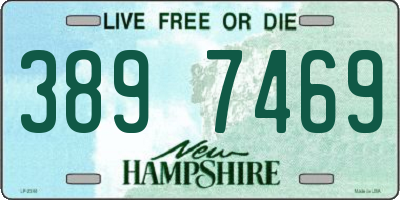 NH license plate 3897469