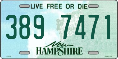 NH license plate 3897471