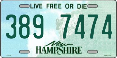 NH license plate 3897474