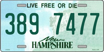 NH license plate 3897477