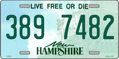 NH license plate 3897482