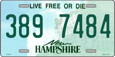 NH license plate 3897484