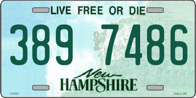 NH license plate 3897486