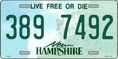 NH license plate 3897492