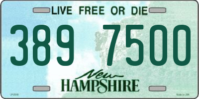 NH license plate 3897500