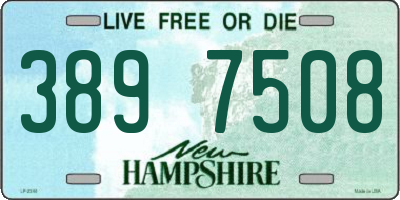 NH license plate 3897508