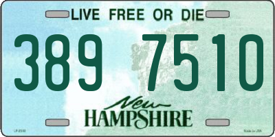 NH license plate 3897510