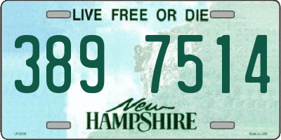 NH license plate 3897514