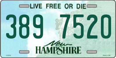 NH license plate 3897520