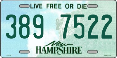 NH license plate 3897522