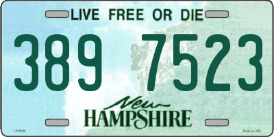NH license plate 3897523
