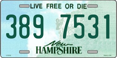 NH license plate 3897531