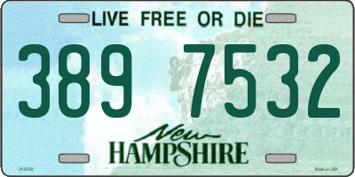 NH license plate 3897532