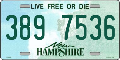 NH license plate 3897536