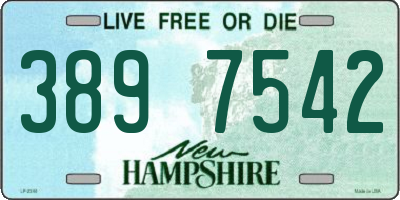 NH license plate 3897542