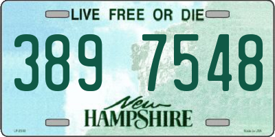 NH license plate 3897548