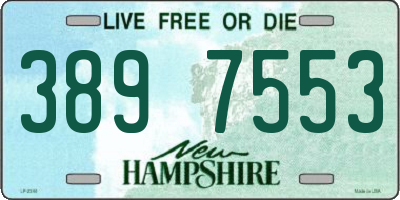 NH license plate 3897553