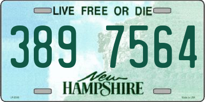NH license plate 3897564