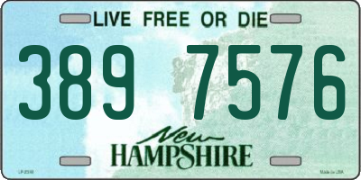 NH license plate 3897576