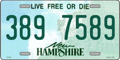 NH license plate 3897589