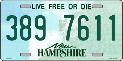 NH license plate 3897611