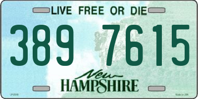 NH license plate 3897615