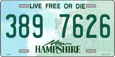 NH license plate 3897626