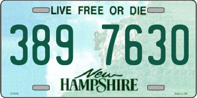NH license plate 3897630