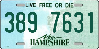 NH license plate 3897631