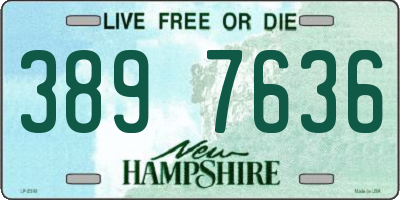 NH license plate 3897636