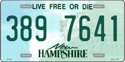 NH license plate 3897641