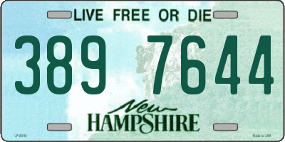 NH license plate 3897644