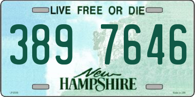 NH license plate 3897646