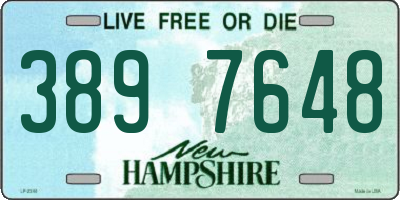 NH license plate 3897648