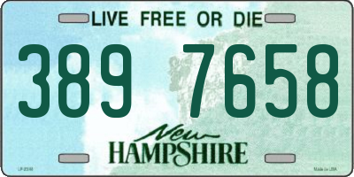 NH license plate 3897658