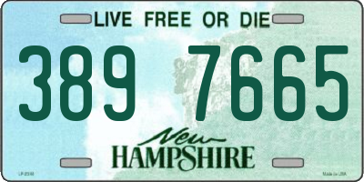 NH license plate 3897665