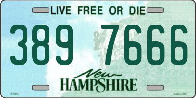 NH license plate 3897666